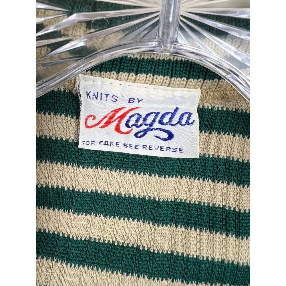 Vintage 70s Knits By Magda Sleeveless Cardigan Vest - Picture 2 of 13